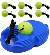 Magicorange Tennis Trainer Rebound Ball with 6 String Balls, Solo Tennis Training Equipment for S...