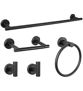 AGKXHDEC 5-Piece Stainless Steel Bathroom Hardware Sets,24 inch Towel Bar,Towel Ring,Toilet Paper...