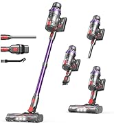 FEPPO Cordless Vacuum Cleaner, Powerful Vacuum Cleaners for Home with 70Mins Runtime, Touch Scree...