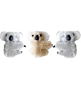 3 Pcs Plush Gray and Khaki Koala Hair Claw Clip,Cute Cartoon Clip-on Koala Stuffed Animal Clips M...
