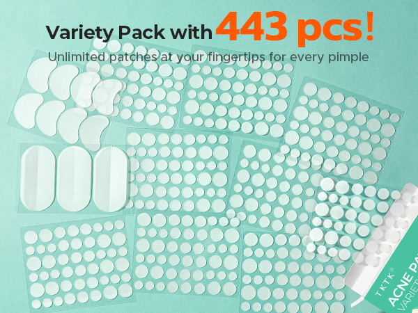 Pimple patches variety pack with 443 pcs