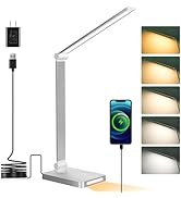 Dott Arts LED Desk Lamp with USB Ports,Touch Desk Lamps for Home Office with 5 Color Modes,3 Brig...
