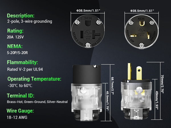 Lighted Plug and Connector Set
