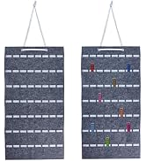 OLYCRAFT 2Pcs Grey Watch Band Hanging Storage Organizer 29.9x15.7 Inch Watch Display Storage Roll...