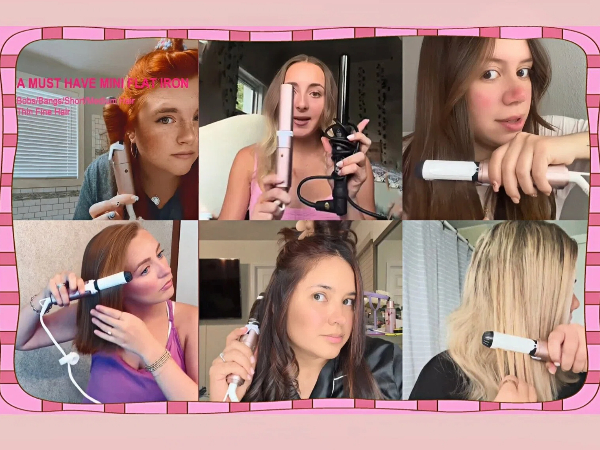 2 in 1 Mini Hair Iron is great for Short Hair