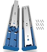 Ubisin Soft Close Ball Bearing Drawer Slides 20 Inch, 5 Pairs 3-Section Full Extension Drawer Gli...