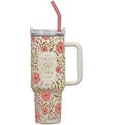 Christian Art Gifts Large Stainless Steel Insulated Travel Mug Tumbler for Women: Trust in the Lo...