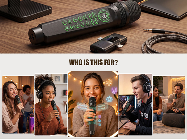 Live Streaming Mic with Built-in Sound Card