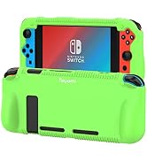 Teyomi Protective Silicone Case for Nintendo Switch, Grip Cover with Tempered Glass Screen Protec...