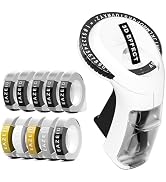 EazeID Embossing Label Maker with 10PK Color Tapes, Vintage Manual Embossed Labeler with 3D Embos...