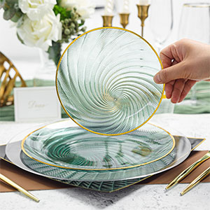 green dinnerware sets