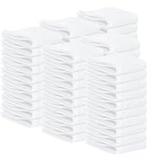 Tens Towels Pack of 60 Washcloths, 12 x 12 Inches, Lighter Weight, Quick to Dry, Super Soft & Abs...