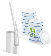 IVYROLL Toilet Bowl Cleaner Wand with 14 Refills, Disposable Toilet Brush Set with Holder, Cleani...