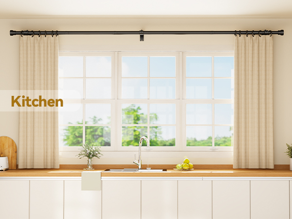 yafex heavy duty curtain rods for living room and bedroom windows