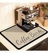 Coffee Mat for Countertops ,Coffee Bar Accessories Fit Under Coffee Maker Espresso Machine, Absor...