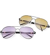 MIRYEA 2 Pairs Bifocal Reading Glasses Outdoor Sunglasses Spring Hinge UV400 Protection Sun Reade...