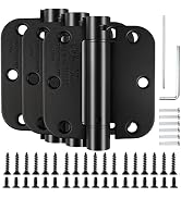 3.5" Self-Closing Door Hinges Black 3.5 Inch Spring Door Hinge Automatic Door Closer Hinge Auto C...