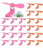 Aeergured Phone Fan 24 Pack, 2-in-1 Portable Mini Cell Phone Fan Compatible for iPhone, iPad, And...