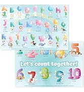Disposable Placemats for Baby, Toddlers and Kids, 40 Disposable Baby Placemats for Restaurant, Di...
