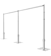 Qoolfoto Pipe and Drape Backdrop Stand, 20x10ft Heavy Duty Adjustable Background Frame with Metal...