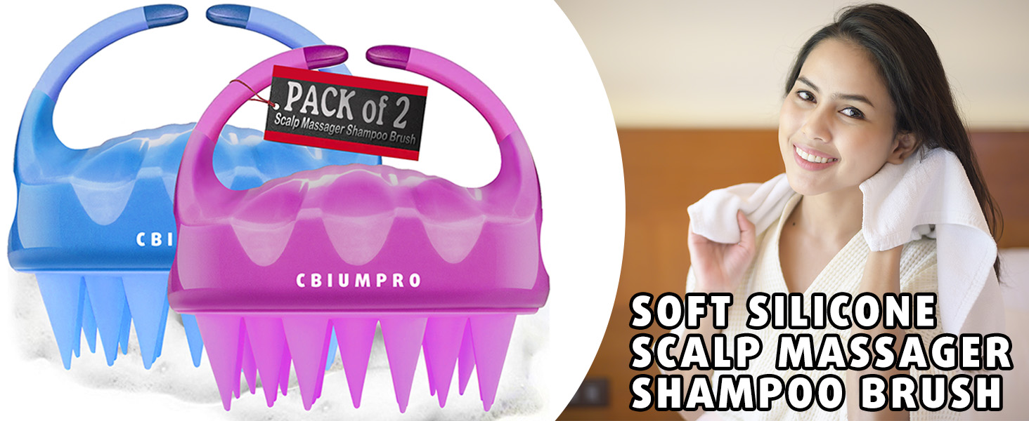 soft silicone scalp massager