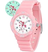 TENOCK Analog Watch for Kids Unicorn Watch for Girls with Night Light Waterproof Time Teaching So...