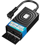 meross Smart Outdoor Plug, Waterproof WiFi Outdoor Outlet, Compatible with Apple HomeKit, ...