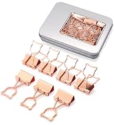 Haowuliao 16 Pcs Rose Gold Cat Binder Clips, Cute Cat Office Supplies, Gift for Cat Lovers