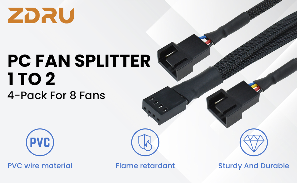 4 Pin Pwm Fan Splitter Cable