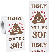 30th Birthday Toilet Paper Gift for Men and Women Roll Prank Funny 30 Birthday Gag Gifts Novelty ...