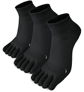 ss soxsense Cushion Running Toe Socks Athletic Five Finger Socks Ankle Toe Socks for Men and Wome...