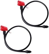 2Pcs Bicycle Pump Hoses, 67cm Bike Pump Hose, Black and Red Bike Bicycle Handy Portable Air Pump,...