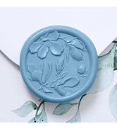 UNIQOOO Wax Seal Stickers - 3D Magnolia Wedding Invitation Envelope Botanical Seal Stickers, 50 P...