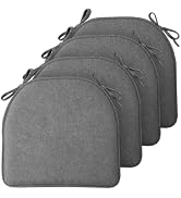 TushGuard Chair Cushions, 4 Pack Memory Foam Chair Pads, Seat Cushion, Kitchen Chair Cushions Set...