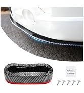 8.2Ft Carbon Fibre Front Lip As Front Bumper Protector,Upgraded Widen Rubber Front Lip Splitter f...