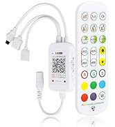 SUPERNIGHT RGB LED Strip Light Controller, APP Controlled LED Smart Music Controller, 2 in 1 RGB ...