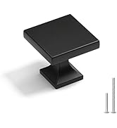 Goldenwarm 10 Pack Black Cabinet Knobs for Dresser Drawers Kitchen Hardware Handles 1.1 inch Widt...
