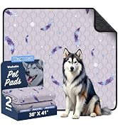 WanpeeGoo Washable Pee Pads for Dogs, 2Pack Reusable Puppy Pads, Super Absorbent & Leakproof Dog ...