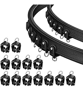 TOKPLNU Curtain Track Rollers, Flexible Bendable Curtain Track Glider 40 Pack Black Drapery Runne...