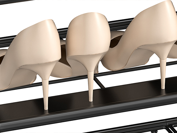 5 Tier Shoe Rack for Entryway, Shoe Storage Organizer with 2 Drawers, Metal Shoe Shelf