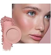 HHLTOH Single Dusty Rose Pink Matte Powder Blush Palette Face Makeup, Blush for Looks Younger Che...