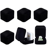 PH PandaHall 6pcs Velvet Badge Display Box, Black Brooch Jewelry Storage Case Lapel Pin Gift Box ...