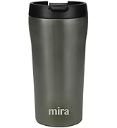 MIRA 12 oz Stainless Steel Insulated Travel Mug for Coffee & Tea - Vacuum Insulated Car Tumbler C...