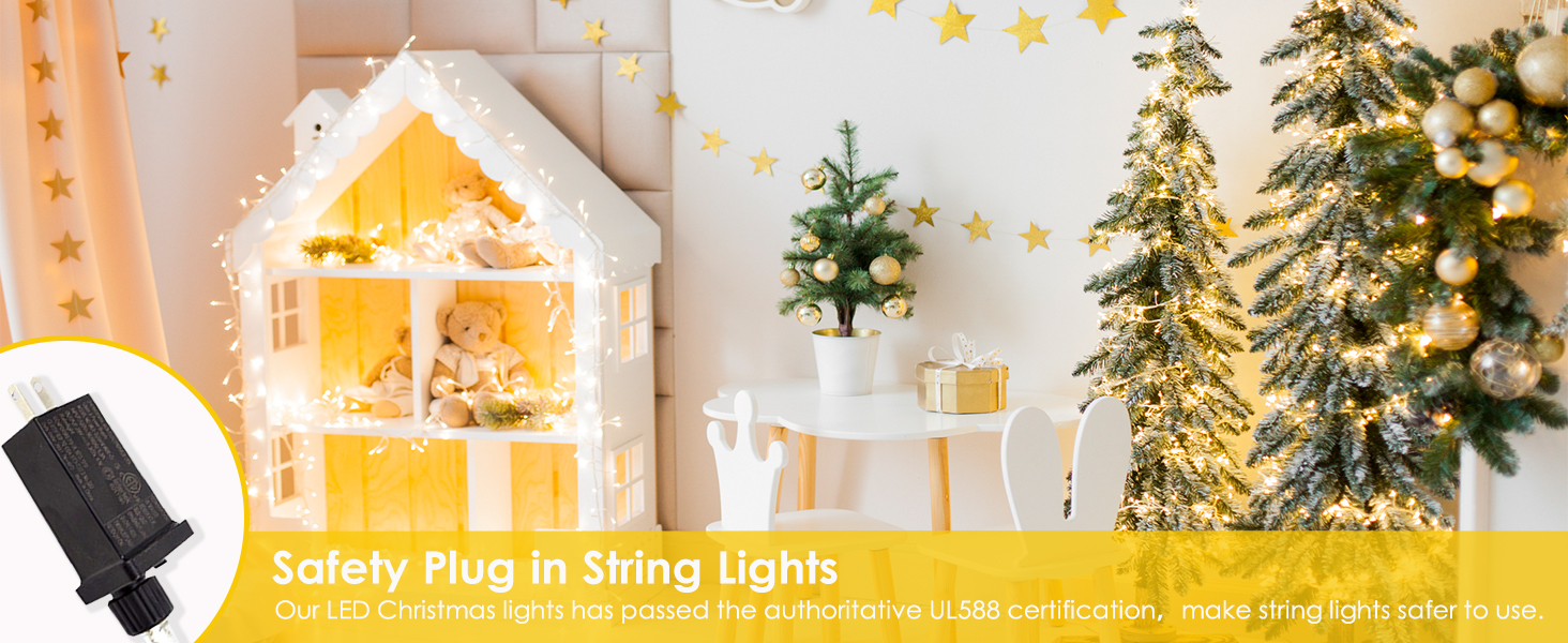 Safety Plug in String Lights