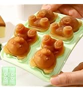 KINTEGOOD Bear Ice Cube Molds Silicone Ice Trays with Lids, Cute Bear Ice Cube Trays for Freezer,...