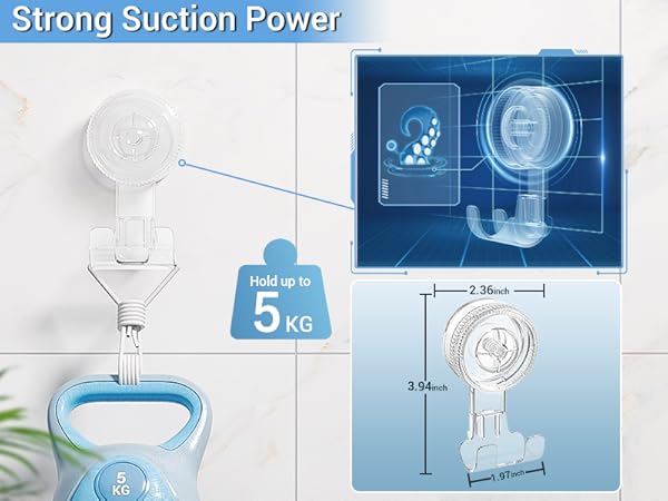 strong suction shower hooks