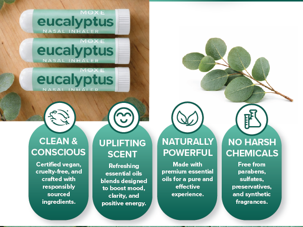 eucalyptus nasal inhaler stick for congestion and sinus relief