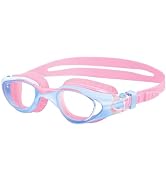 Vvinca Kids Swim Goggles for Age 6-14, Anti-Fog UV Protection Swimming Goggles, Leakproof Pool Go...