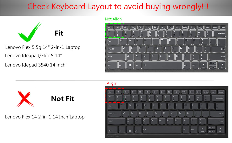 Lenovo Flex 5 14 keyboard cover