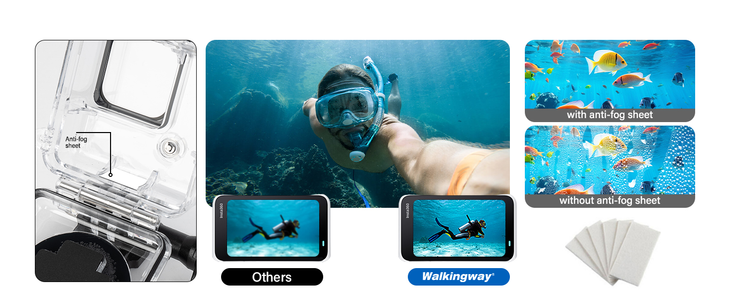 with anti-fog sheet capture clear, bright images even in challenging underwater lighting conditions